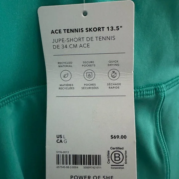Athleta Ace Tennis Skirt 13.5 - Picture 5 of 8